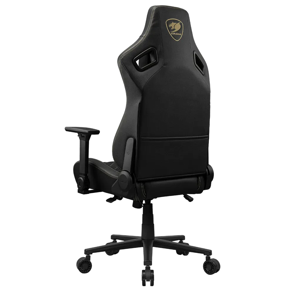 Scaun Gaming Cougar Defensor, Țesătură, PU Piele, Gold F