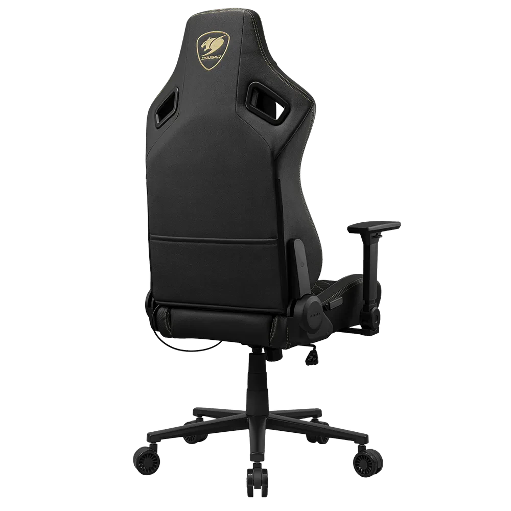 Scaun Gaming Cougar Defensor, Țesătură, PU Piele, Gold F