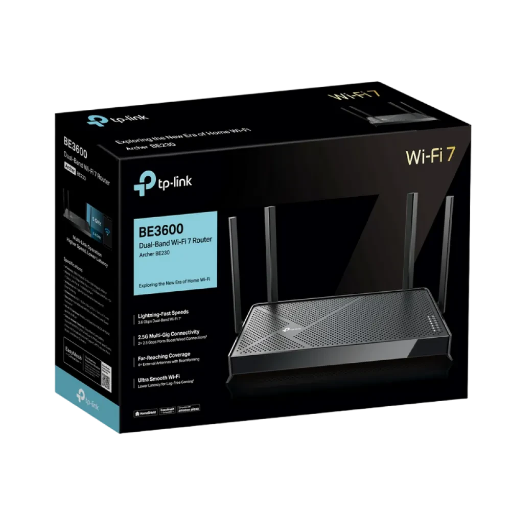 Router fără fir TP-LINK Archer BE230,  Negru