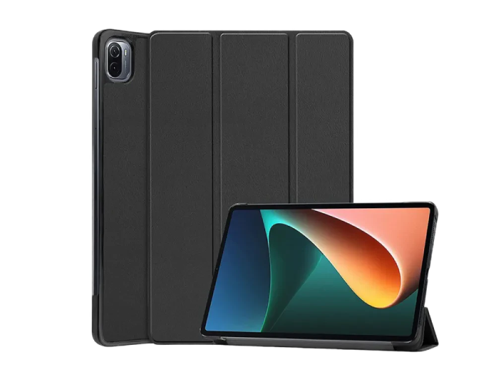 Tablet Case Book PU Leather for Xiaomi Pad 5, Black