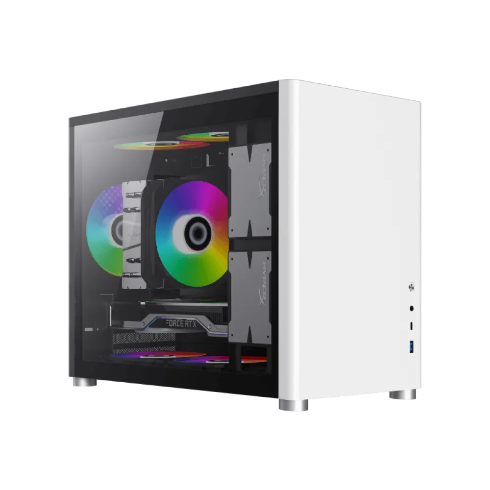 Компьютерный корпус Gamemax SPARK, Mini-Tower, Без блока питания, Белый
