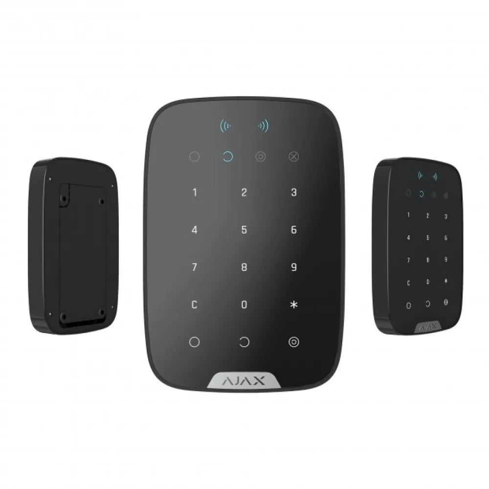 Tastatură tactilă fără fir Ajax KeyPad Plus, Negru