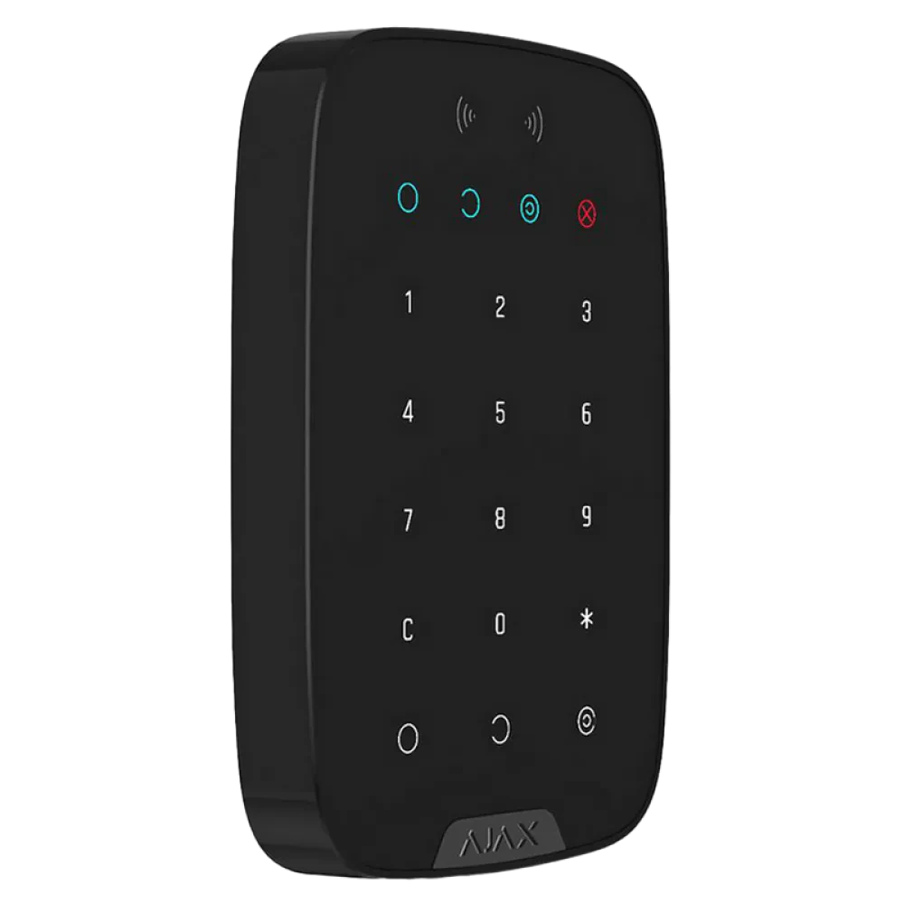 Tastatură tactilă fără fir Ajax KeyPad Plus, Negru