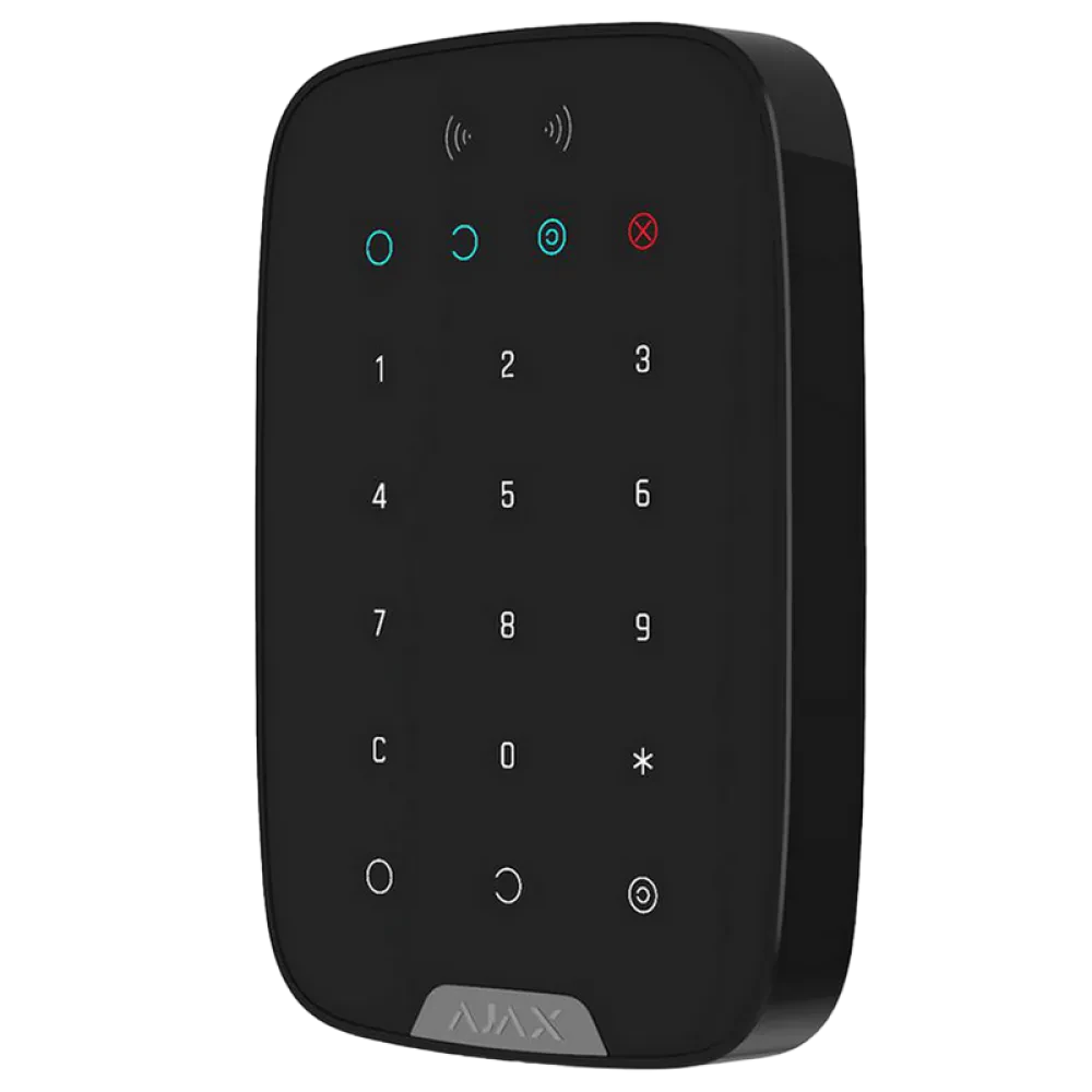 Tastatură tactilă fără fir Ajax KeyPad Plus, Negru
