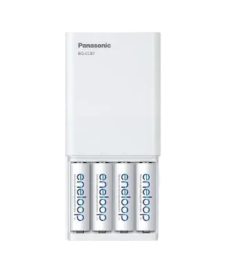 Încărcător Acumulatori Panasonic BQ-CC87USB, Alb