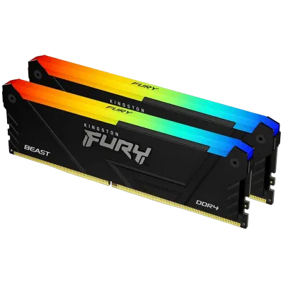 Оперативная память Kingston FURY Beast RGB, DDR4 SDRAM, 3200 МГц, 64Гб, KF432C16BB2AK2/64