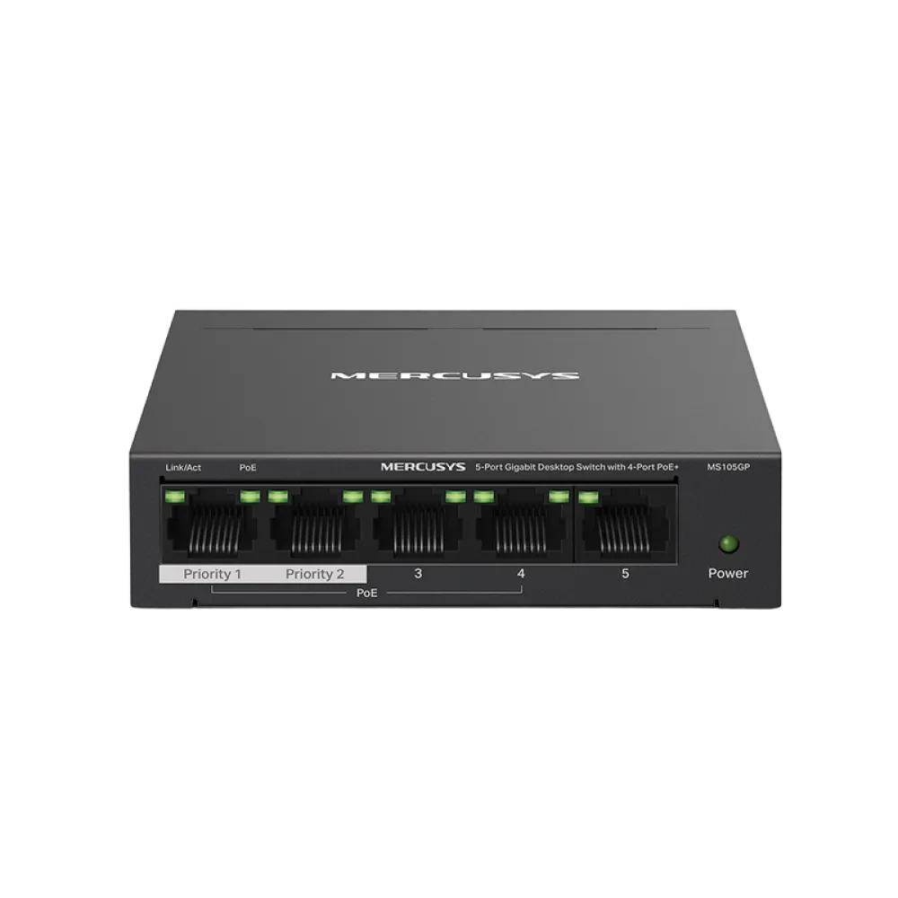 PoE коммутатор MERCUSYS MS105GP, 4x IEEE 802.3af/at