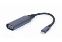Видеоадаптер Cablexpert A-USB3C-VGA-01, USB Type-C (M) - VGA D-Sub (F), 0,15м, Серый