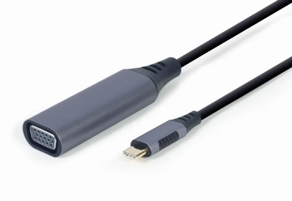 Видеоадаптер Cablexpert A-USB3C-VGA-01, USB Type-C (M) - VGA D-Sub (F), 0,15м, Серый