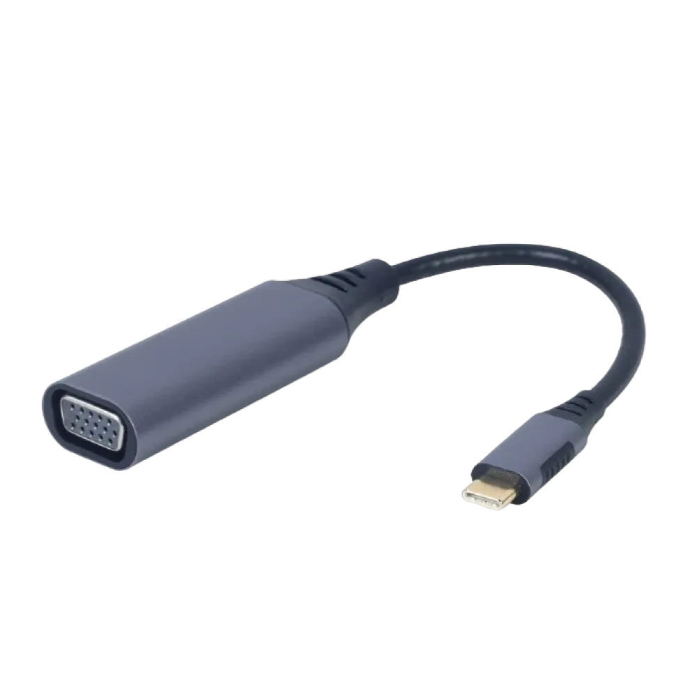 Видеоадаптер Cablexpert A-USB3C-VGA-01, USB Type-C (M) - VGA D-Sub (F), 0,15м, Серый