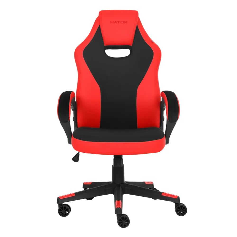 Scaun Gaming HATOR Flash, Țesătură, PU Piele, Negru | Roșu