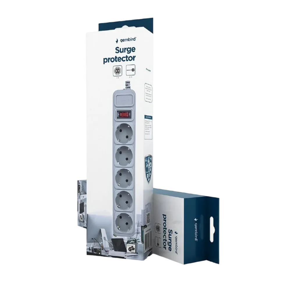 Сетевой фильтр Gembird GMB SPG6-B-10C, 6 Розеток, 3 м, Белый