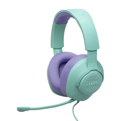 Căști gaming JBL Quantum 100M2, Cu fir, Cyan