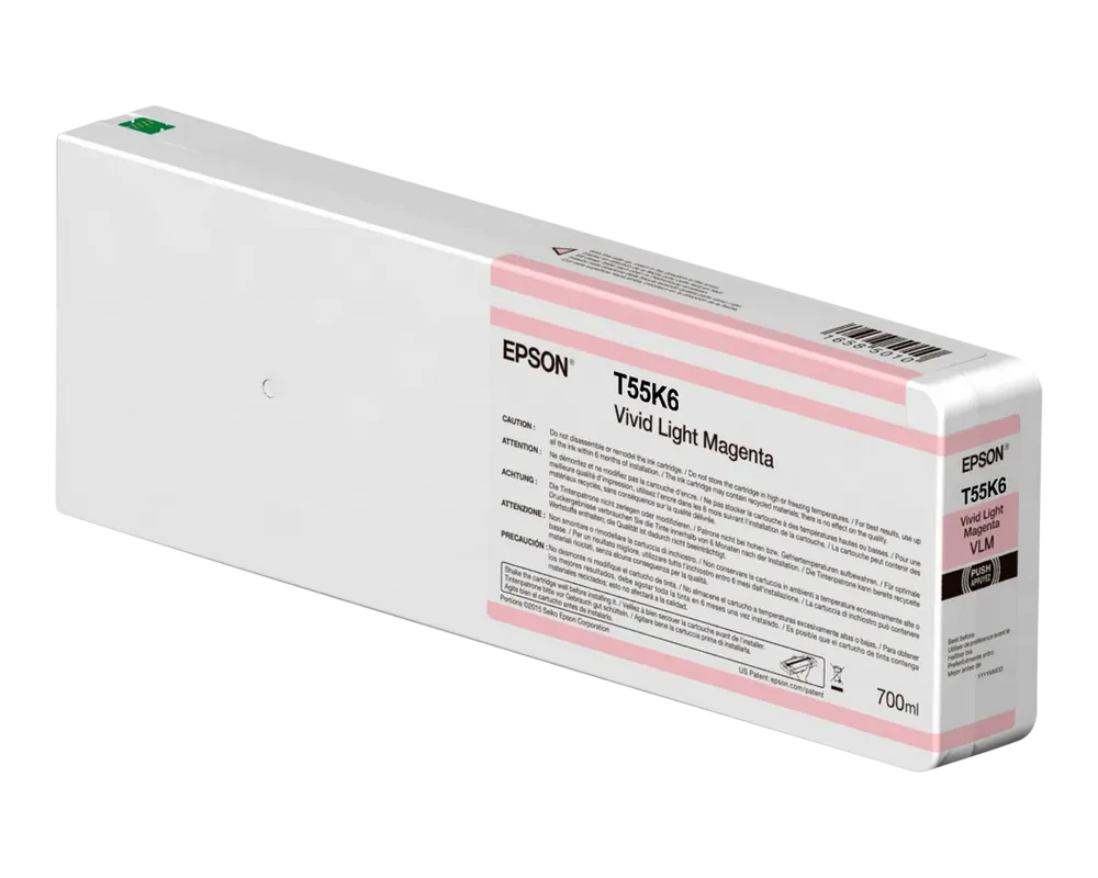 Cartuș de cerneală Epson T55K60N UltraChrome HDX/HD, 700ml, Magenta Lumină Vii