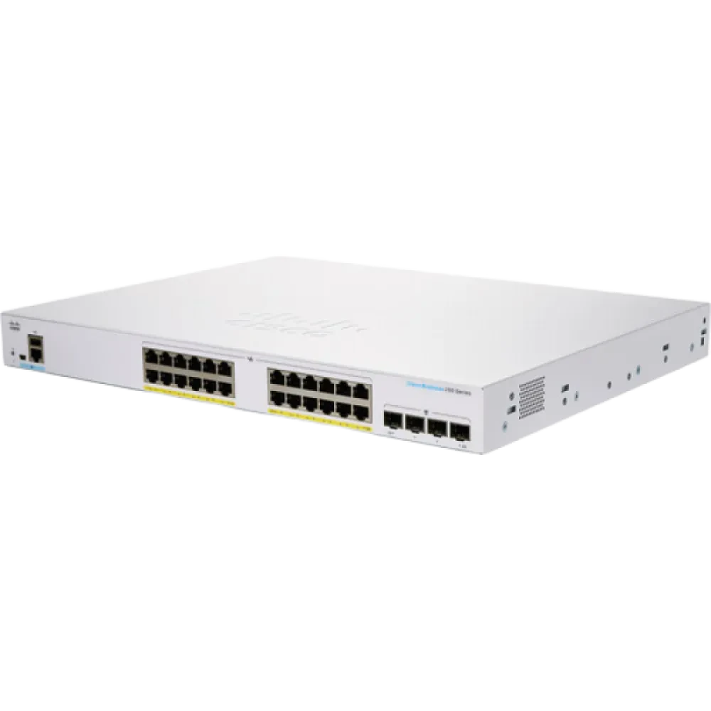 Switch de rețea Cisco CBS250-24FP-4G, 24x 10/100/1000 Mbps