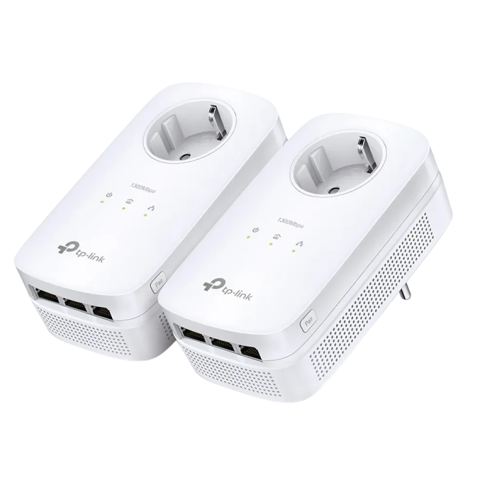 Powerline Adapter  TP-LINK TL-PA8030P KIT, AV1300, 1300 Mbps, Alb
