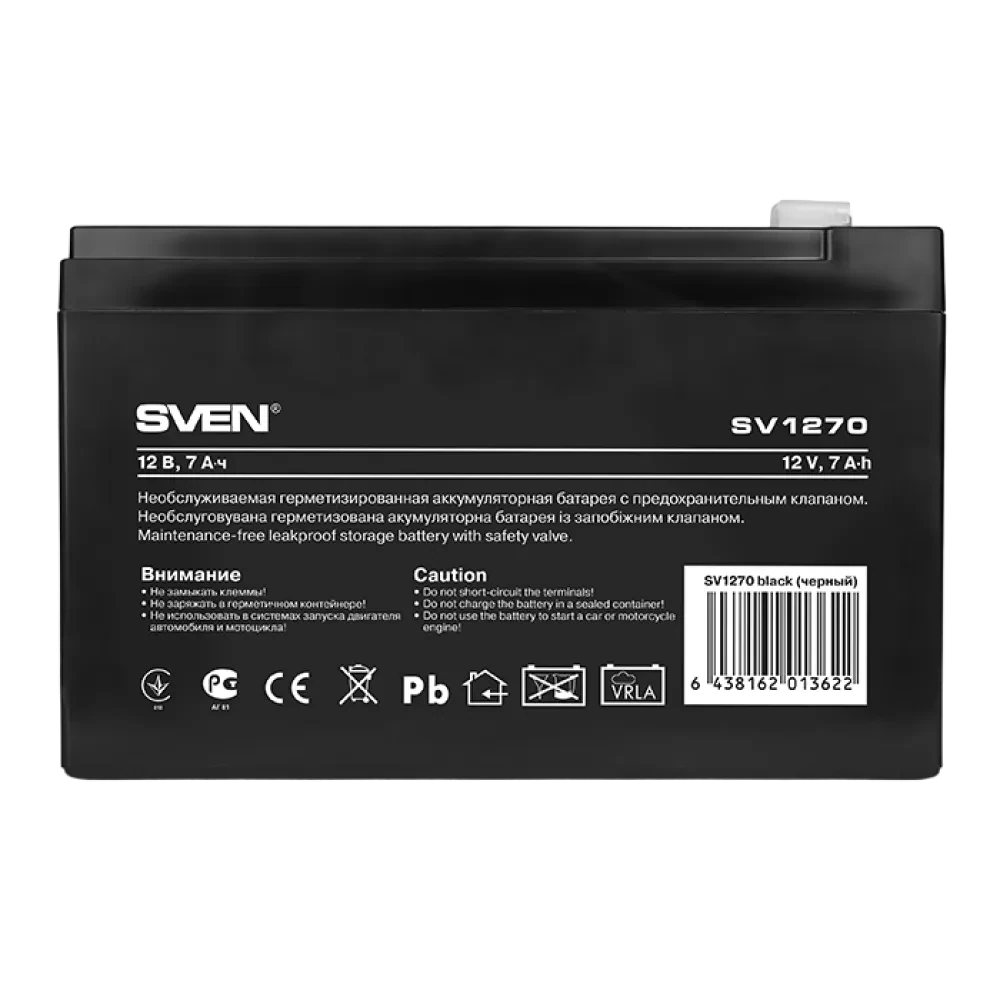 Аккумулятор для резервного питания SVEN SV-0222007, 12В, 7А*ч
