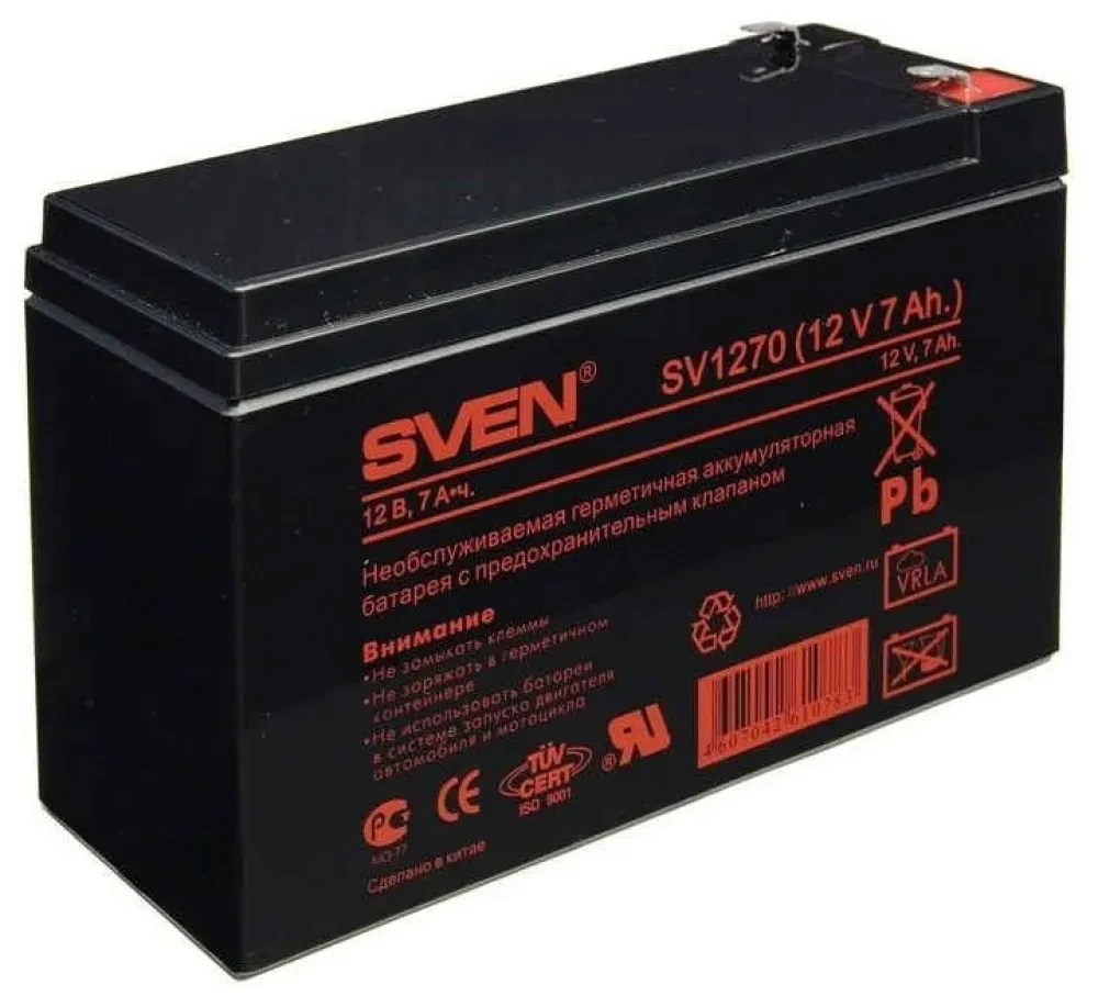 Аккумулятор для резервного питания SVEN SV1290, 12В, 9А*ч