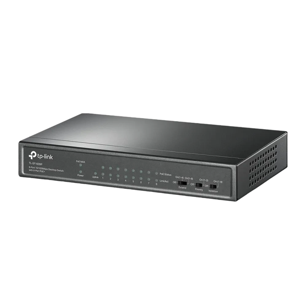 PoE коммутатор TP-LINK TL-SF1009P, 8x IEEE 802.3af/at