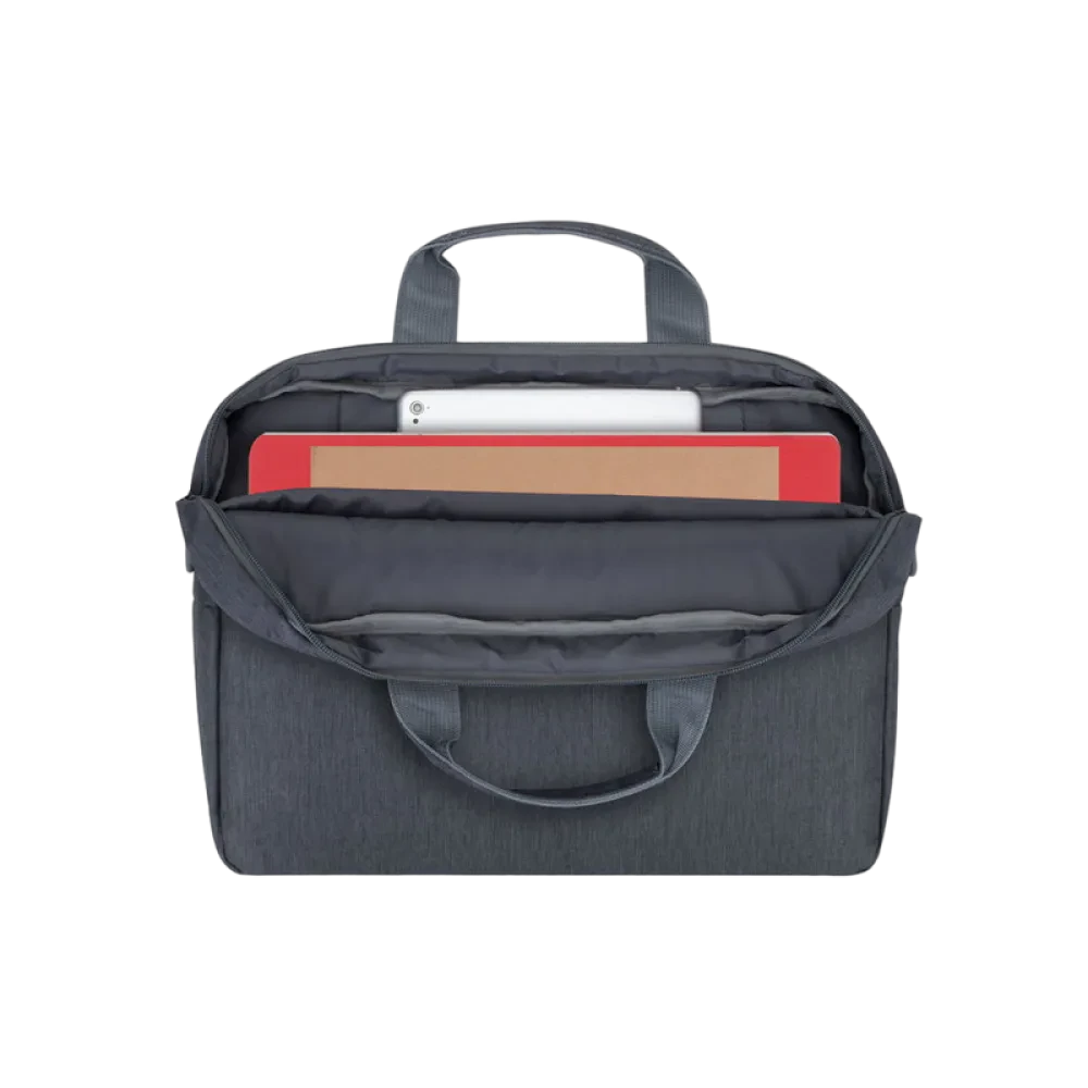 Geantă pentru Laptop RivaCase Prater, 14", Poliester, Gri închis