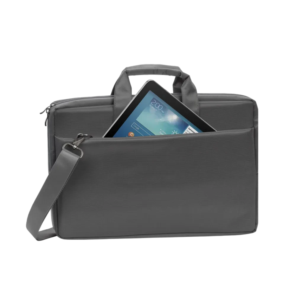 Geantă pentru Laptop Rivacase Central, 17.3", Poliester, Gri
