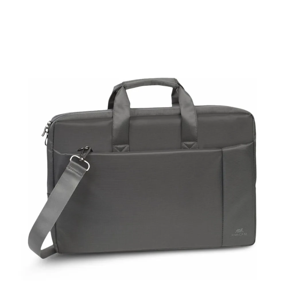 Geantă pentru Laptop Rivacase Central, 17.3", Poliester, Gri