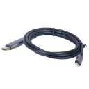 Видеокабель Cablexpert CC-USB3C-DPF-01-6, USB Type-C (M) - DisplayPort (F), 1,8м, Серый