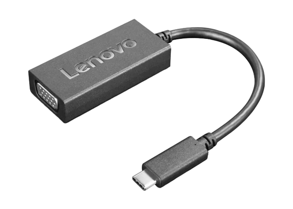 Adaptor USB Lenovo USB-C to VGA, Negru