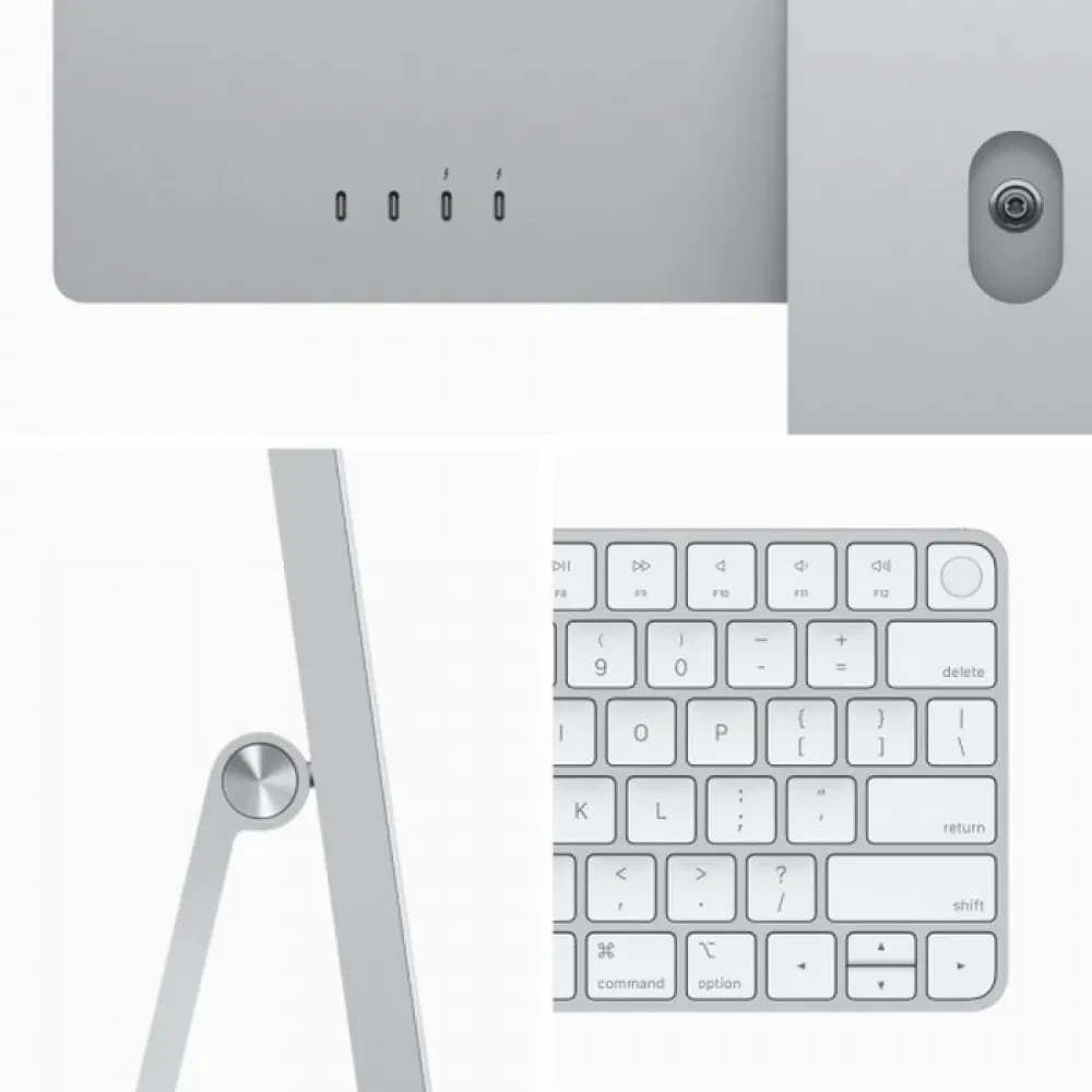 Computer All-in-One Apple iMac A2873, 24", M3 with 8-core CPU and 10-core GPU, 8GB/512GB, macOS Sonoma, Argintiu