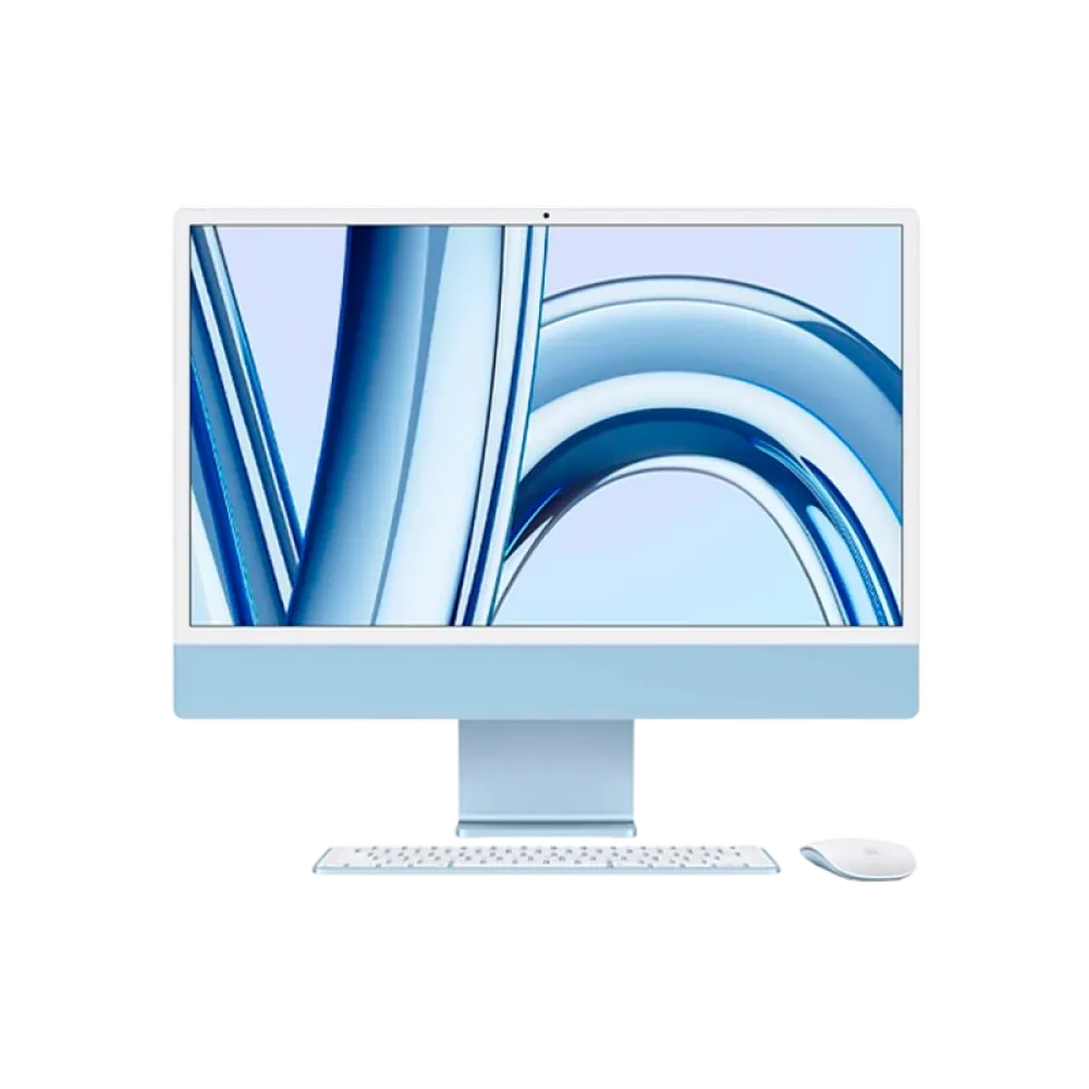 Computer All-in-One Apple iMac A2873, 24", M3 with 8-core CPU and 10-core GPU, 8GB/512GB, macOS Sonoma, Albastru