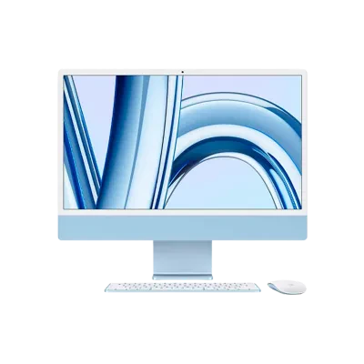 Computer All-in-One Apple iMac A2873, 24", M3 with 8-core CPU and 10-core GPU, 8GB/512GB, macOS Sonoma, Albastru
