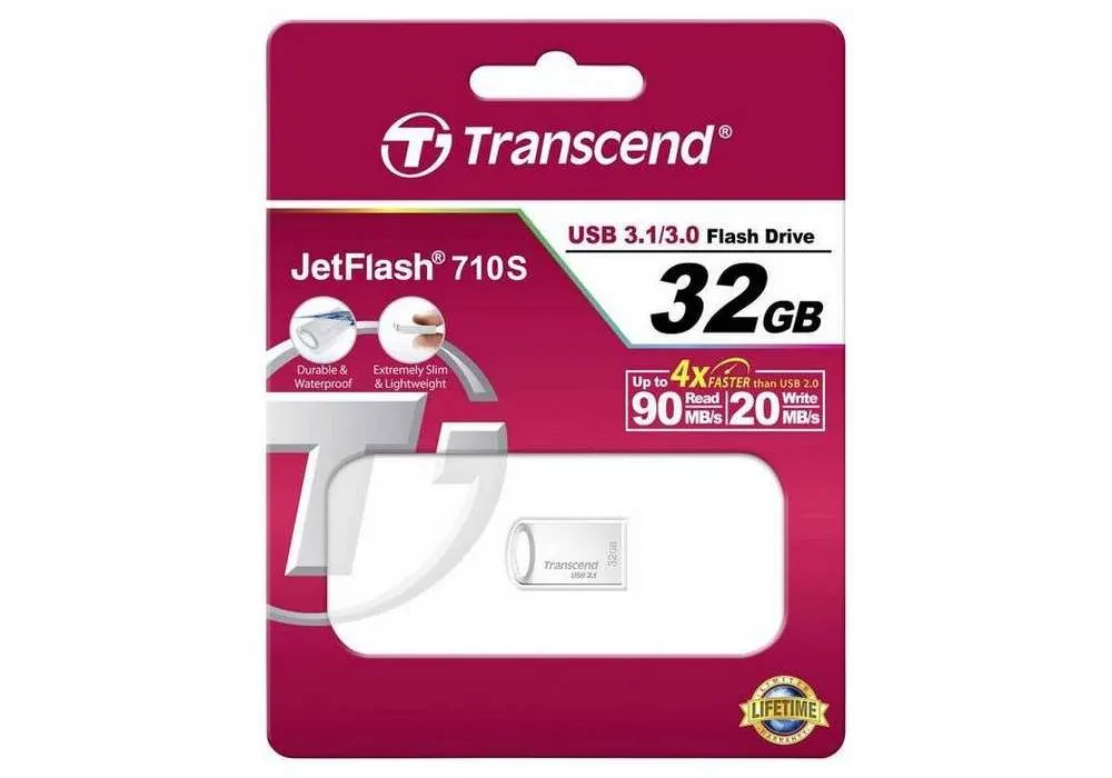Memorie USB Transcend JetFlash 710, 32GB, Argintiu