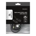 Cablu Video Cablexpert CC-HDMI4L-6, HDMI (M) - HDMI (M), 1,8m, Negru