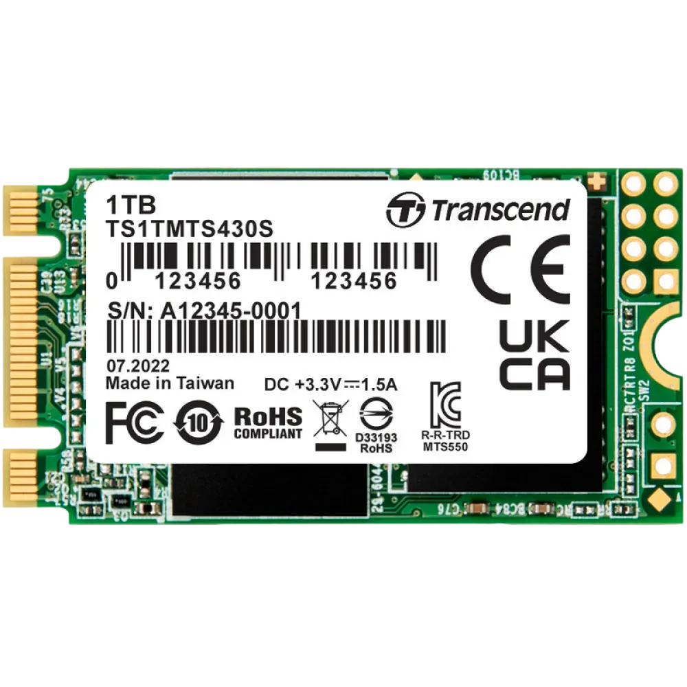 Unitate SSD Transcend MTS430S, 1000GB, TS1TMTS430S