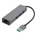 Adaptor Hub Cablexpert A-AMU3-LAN-01, Gri