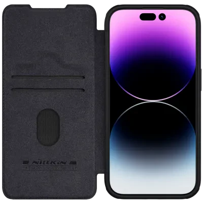 Чехол книжка Nillkin iPhone 15 Pro Max - Qin Pro, Чёрный