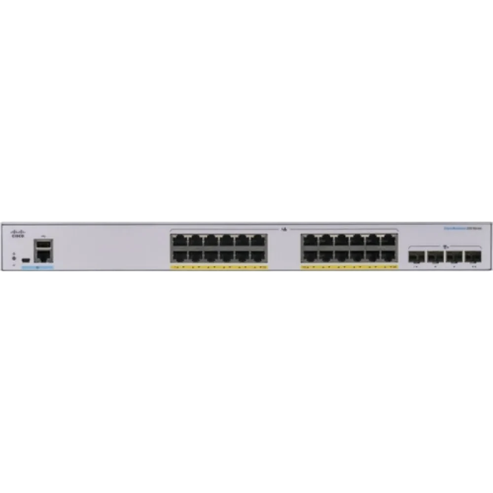 Сетевой коммутатор Cisco CBS250-24FP-4X, 24x 10/100/1000 Мбит/с