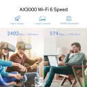 Усилитель Wi‑Fi сигнала TP-LINK RE705X, 574 Мбит/с, 2402 Мбит/с, Белый