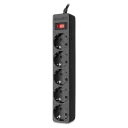 Prelungitor electric SVEN SF-05E, 5 Prize, 1,8m, Negru