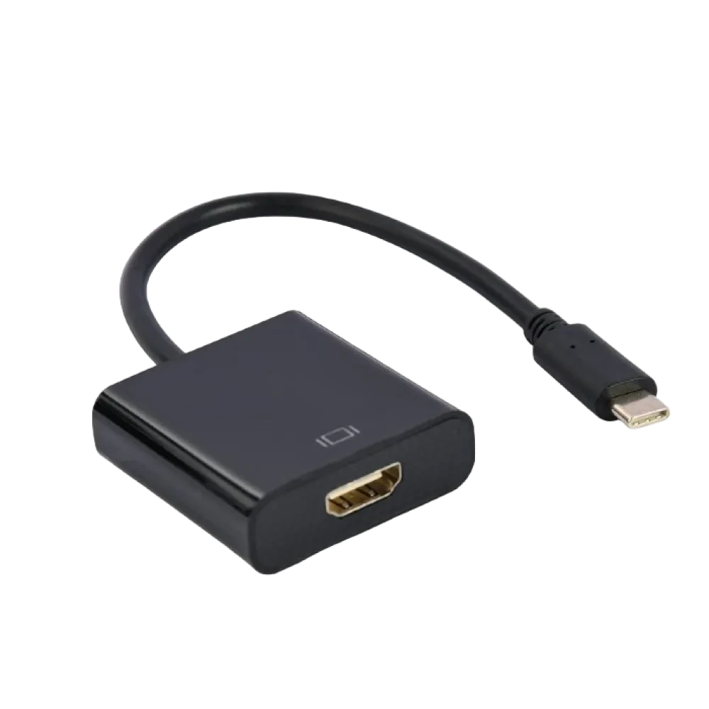 Видеокабель Cablexpert A-CM-HDMIF-03, USB 3.1 Type-C (M) - HDMI (F), 0,15 м, Чёрный