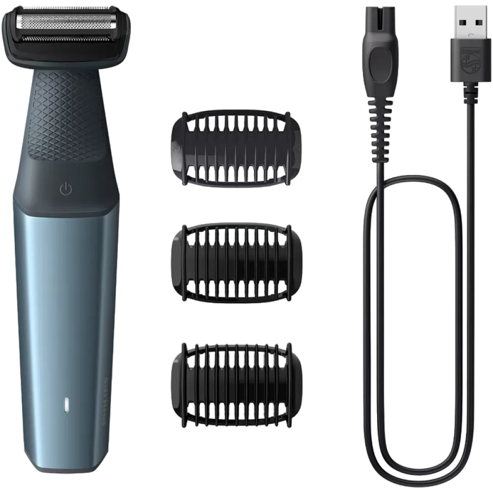 Trimmer pentru bărbați Philips BG3027/05, Negru | Albastru