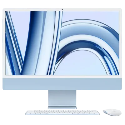 Computer All-in-One Apple iMac A2874, 24", M3 with 8-core CPU and 8-core GPU, 16GB/512GB, macOS Sonoma, Albastru