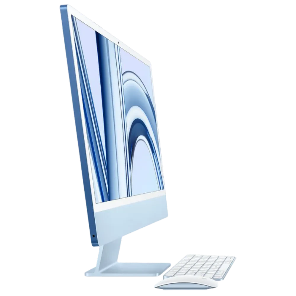 Computer All-in-One Apple iMac A2874, 24", M3 with 8-core CPU and 8-core GPU, 16GB/512GB, macOS Sonoma, Albastru