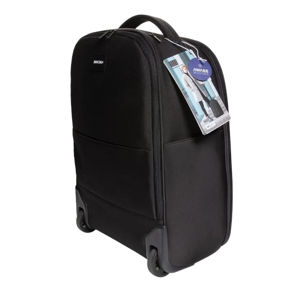 Rucsac de călătorie Bobby Trolley, 17", Poliuretan, Negru