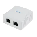 Priză pentru montare pe perete Cablexpert NCAC-2F6-01, Alb