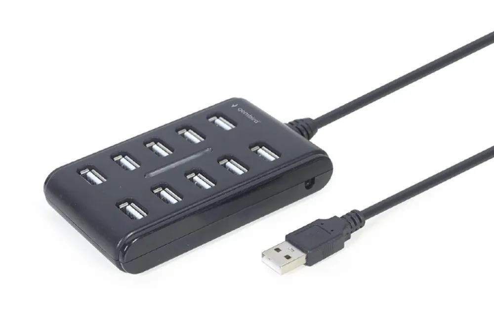USB-концентратор Gembird UHB-U2P10P-01, Чёрный