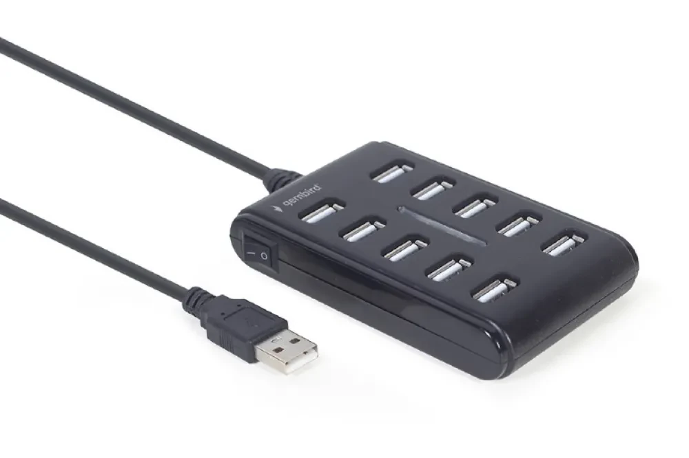 USB-концентратор Gembird UHB-U2P10P-01, Чёрный