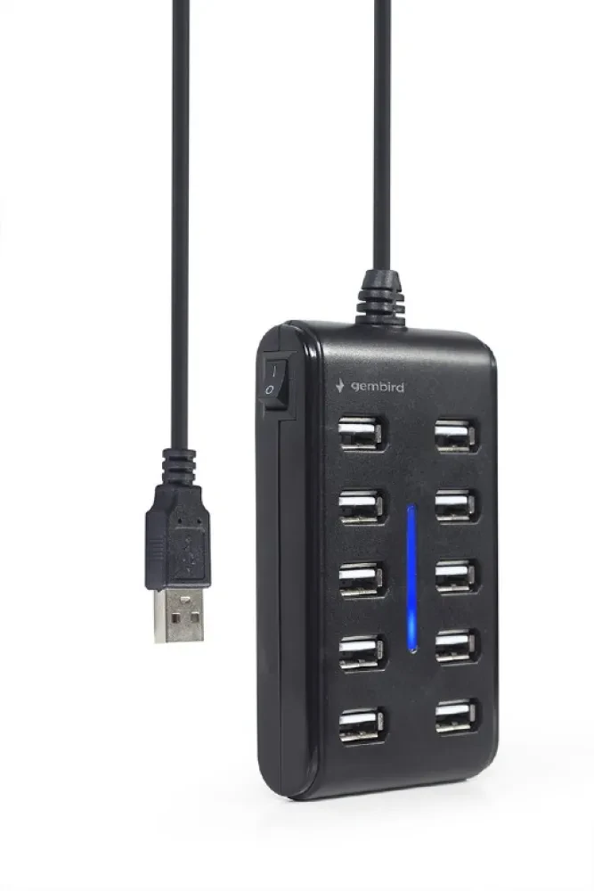 USB-концентратор Gembird UHB-U2P10P-01, Чёрный