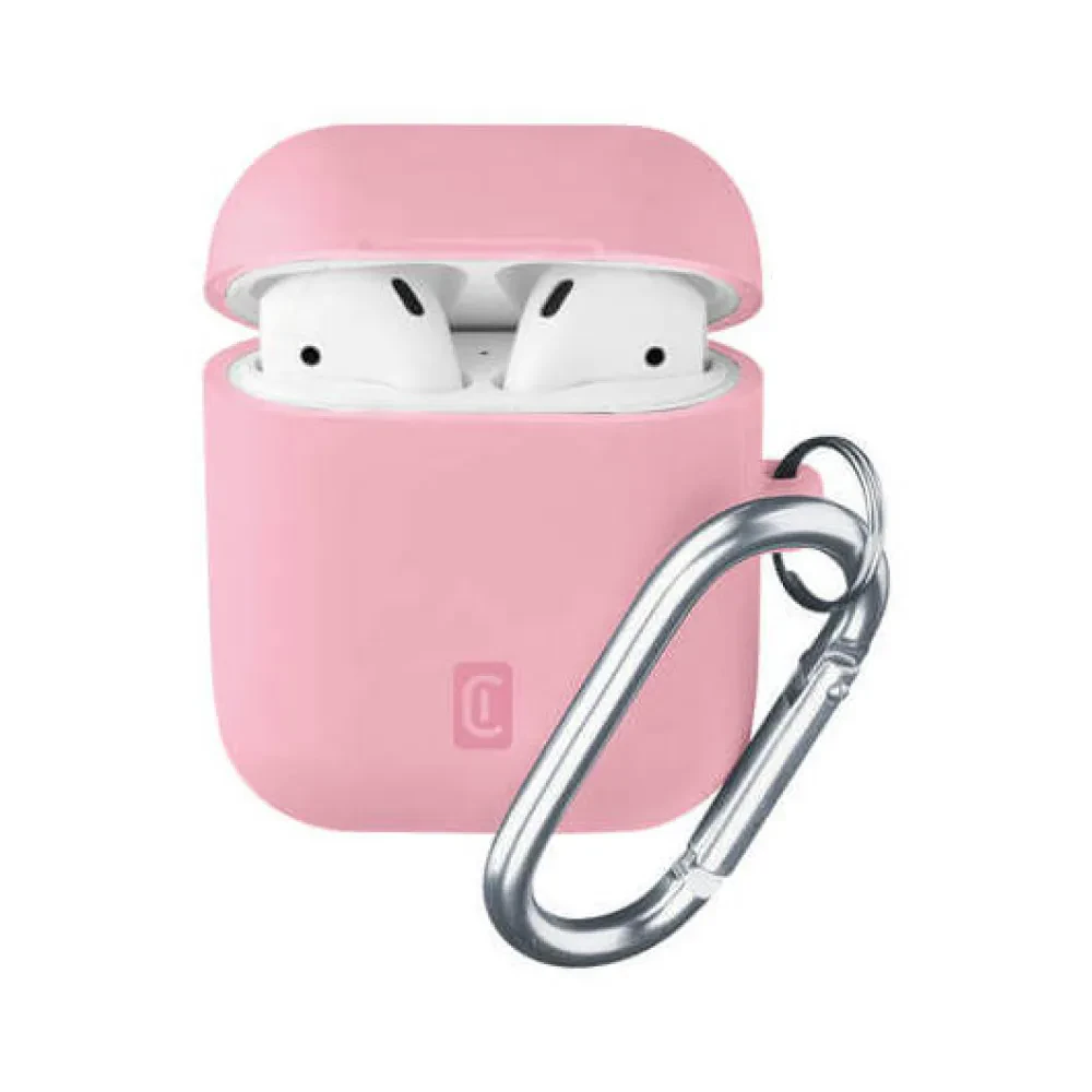 Husă pentru Airpods Cellularline Bounce - AirPods 1 & 2, Roz