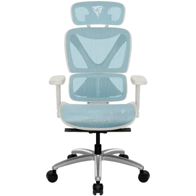 Scaun de birou ThunderX3 XTC Chroma, Plasă Respirabilă, PU Piele, Alb | Albastru